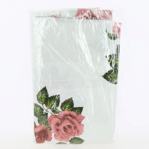 Клеенка столовая 1,28х25м FORA Роза на стекле на нетканой основе без фона пвх 000000000001176279