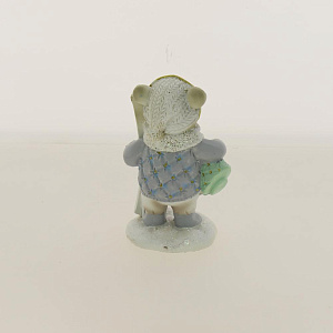 Новогодняя фигурка Стёганный Медведь из полирезины / 8x5,5x4,5см арт.80321 000000000001191426