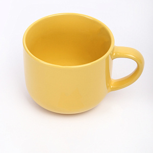 Кружка 400мл желтый глазурованная керамика 000000000001213881