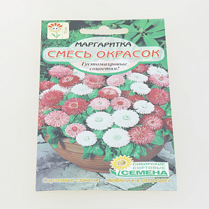 Семена Маргаритка Смесь окрасок 0,05гр (ссс) ЛИДЕР ПРОДАЖ! СС011376 пакет 000000000001194802