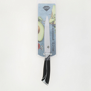 Нож универсальный 122мм LUCKY клинок черная ручка нержавеющая сталь 000000000001211708