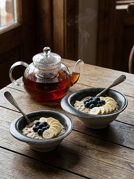 Салатник 13,8см 200мл DE'NASTIA Wabi графит керамика 000000000001231338