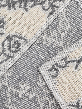 Коврик универсальный 50x80см LUCKY ЦВЕТЫ3 коричнево-серый хлопок 100% 000000000001206553