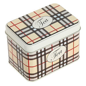 Жестяная банка для хранения сыпучих продуктов Клетка, 0.4л 000000000001157132