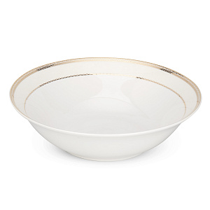 Салатник 22см Анжелика с золотом фарфор 000000000001219755