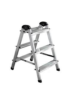 Стремянка двухсторонняя 4-х ступенчатая 16х46,5х94см PERILLA алюминий 000000000001205961