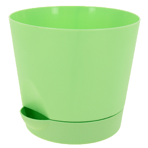 Горшок для цветов с поддоном 1л FORA мятный пластик 000000000001187365