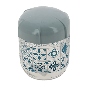 Банка 425мл RENGA Узор с пластиковой крышкой стекло 000000000001203277