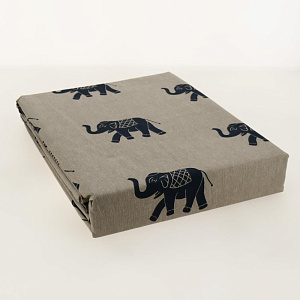 Комплект постельного белья 2-спальный ПОСУДА ЦЕНТР слоны 80%хлопок20%полиэстер 000000000001185316