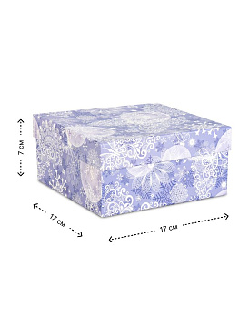 Коробка подарочная  17х17х7см ВОЛШЕБНЫЕ УЗОРЫ прямоугольный 000000000001228413