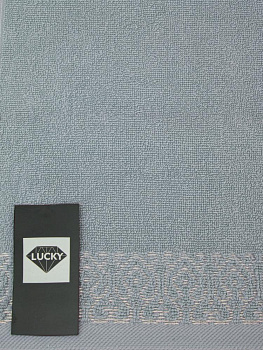 Полотенце махровое 30х60см LUCKY Итальянский бордюр джинс хлопок 100% 000000000001225058