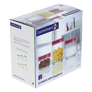 Набор банок Raspberry Luminarc, 3 шт. 000000000001127304