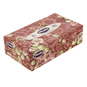 Салфетки бумажные двухслойные 100 листов в коробочках Plushe V-сложение в ассортименте 17937 000000000001202566