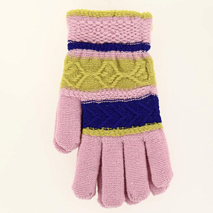 Перчатки унисекс зимние узор р-р7-9 100%пэ 000000000001182604