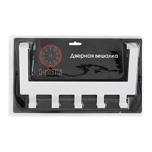 Вешалка дверная 30x15,5см DE'NASTIA белый матовый нержавеющая сталь 000000000001212657