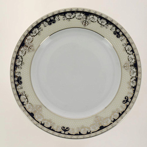 Н-р п 21пр,6чаш220+6блюд+сах-ца+мол-к+6тарелок200мм,синий в золоте106-03002 000000000001180700