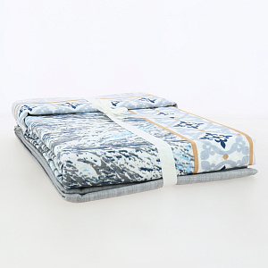 Комплект постельного белья 1,5-спальный LUCKY Изольда 1 наволочка 50х70см голубой/серый ранфорс 80% хлопок 20% полиэстер 000000000001213454