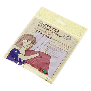 Салфетка для стекла DE'NASTIA 30х30см микрофибра T977005 000000000001124743