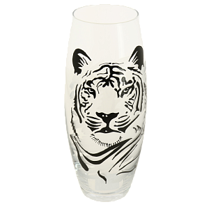 Ваза h25см ЯБЛОКО бочка тигр декорированная стекло 000000000001210218