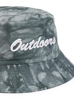 Панама 56-58см цветная с надписью серый хлопок 000000000001227553