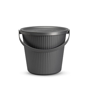 Ведро-стул 10л с крышкой вельвет в ассортименте полиэтилен 000000000001226283