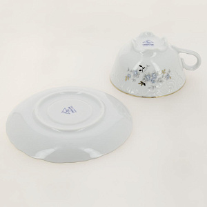 Сервиз чайный 6 предметов (чашки 220мл) CMIELOW 9706 blue фарфор 000000000001172843