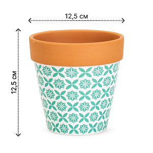 Кашпо 12,5х12,5см 0,7л Антик II керамика 000000000001225851