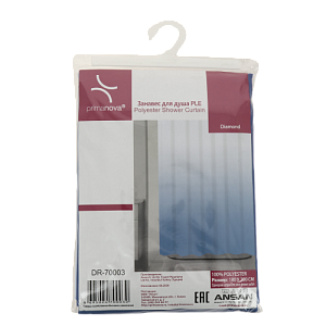 Штора для ванной 180х200см PRIMANOVA DIAMOND PLE голубой ПОЛИЭСТЕР DR-70003 000000000001204212