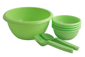 Набор Летний 4 персоны пластик салатовый П2013 000000000001197370