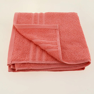 Полотенце махровое жаккард, 50х90 см, коралловыйD100084 000000000001195785