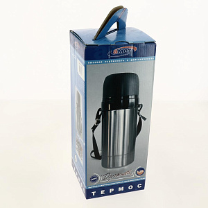 Термос 1,25л DN 1,25 с узким горлом на ремне Доро нержавеющая сталь АМЕТ 1с673 000000000001197288