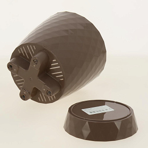 Горшок для растений Румба 1,5л мокко с пристежным поддоном прикорневой полив 000000000001196340