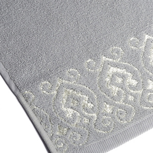 Полотенце махровое 100х150см LUCKY Итальянский бордюр светло-серый хлопок 100% 000000000001212851