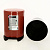 Урна для мусора 6л красный корпус чёрная вставка система SOFT CLOSE плавное опускание крышки PRIMANOVA M-E41-04-06 000000000001201711