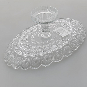 Тортовница на ножке 36х23см ИРАНСКОЕ СТЕКЛО MEY-JI на ножке стекло 000000000001205471