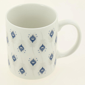 Кружка 350мл MILVIS Перышки цилиндр фарфор 000000000001208585