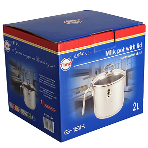 Молоковарка 2л TIMA с крышкой нержавеющая сталь Молоковарка 2л TIMA с крышкой нержавеющая сталь 000000000001067626