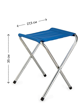 Стул складной 27,5х32х35см туристический синий металл/оксфорд 000000000001227419