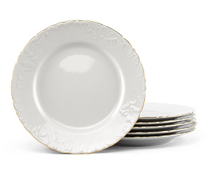 Набор столовой посуды 24 предмета CMIELOW Рококо Золотая отводка фарфор 000000000001216743