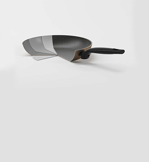 Сковорода Вок 28см TVS TENACE ручка Soft Touch алюминий 000000000001187440