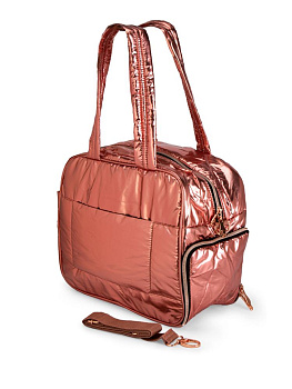 Сумка 38х18х30см универсальная дутая ST розовое золото полиэстер 000000000001227181