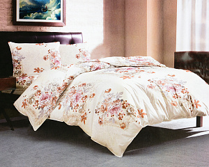 Комплект постельного белья 1,5-спальный LUCKY Букет 50х70 пододеяльник 145х215см простынь 150х220см наволочка 50х70см-1шт поплин 100% хлопок 000000000001212769