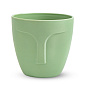 Кашпо 9,5х9см 500мл Абстракция зеленый пластик