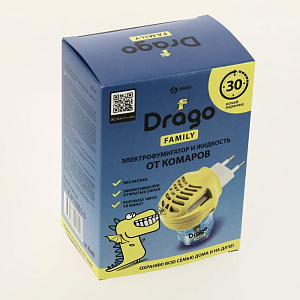 Средство инсектицидное "Жидкость от комаров" электрофумигатор + жидкость от комаров Grass Drago 30мл NS-0002 000000000001205740