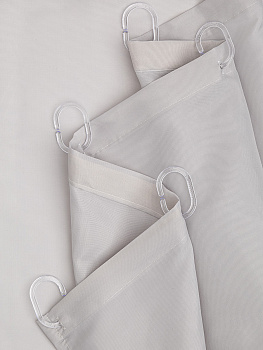 Шторка для ванной 200x180см DE'NASTIA водоотталкивающая пропитка серый полиэстер 000000000001214399