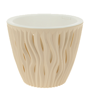 Кашпо со вставкой Вдохновение 1,6л цвет Пудровый артикул КШ-5406 пластик 000000000001194614