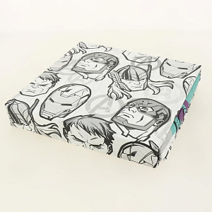 Комплект постельного белья 1,5-спальный Мстители пододеяльник143х215см простыня150х214см наволочки50х70см-1шт поплин 100%хлопок 000000000001206734