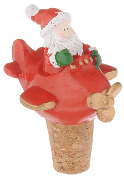 Новогодняя пробка Дед Мороз на самолете Magic Time, 13?9.5?2.6 см 000000000001150444