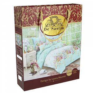 Комплект постельного белья семейный DE'NASTIA Сатин Новелла 4 наволочки C010419 000000000001123890
