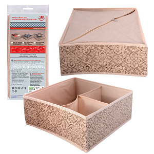 Органайзер 28х28х13см МУЛЬТИДОМ Винтаж, 3 отделения для хранения вещей МТ70-60 000000000001204006